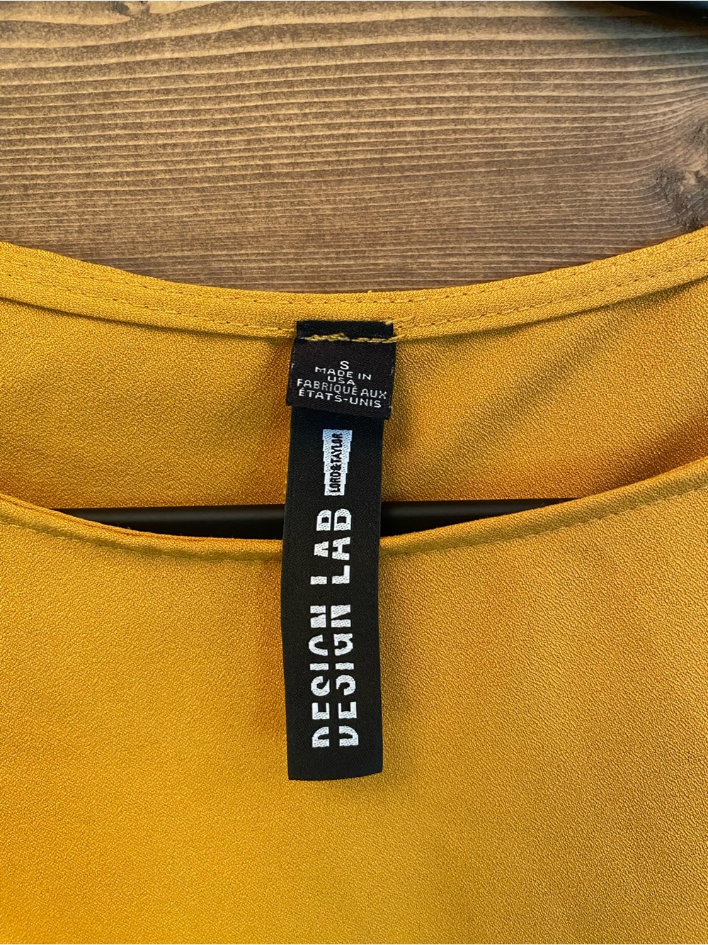 Rescue Lab Lord & Taylor Mustard Ruffle Sleeve Blouse Size Small Made in USA - Picture 7 of 9